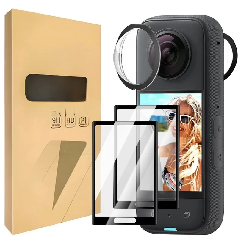Dla Insta360 X3 X4 Szkło hartowane Folia ochronna na obiektyw aparatu Folia ochronna z pełnym pokryciem dla kamery akcji Insta 360 X4 — zdjęcie produktu 7