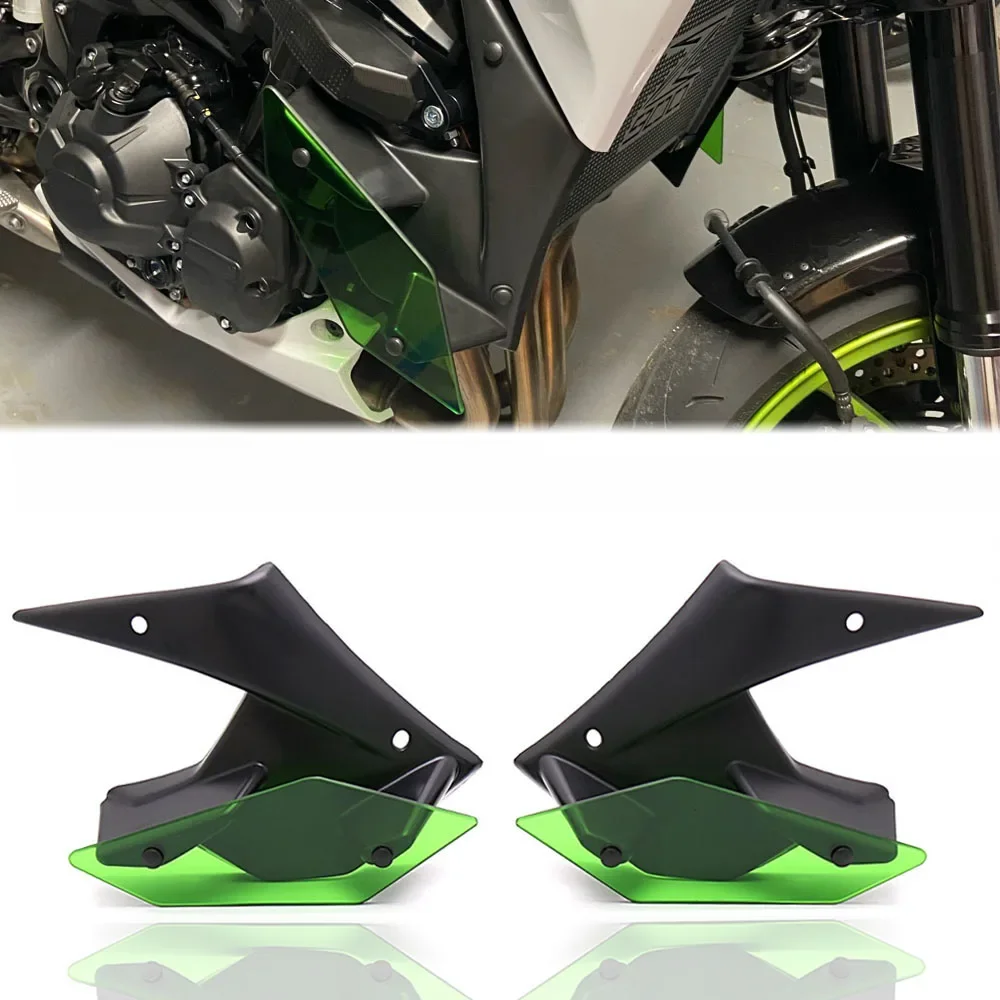 NEU Motorradteile Seiten-Downforce-Spoiler Winglet Fester Flügel Winglet-Verkleidungsflügel für Kawasaki Z 900 Z900 2020-2025