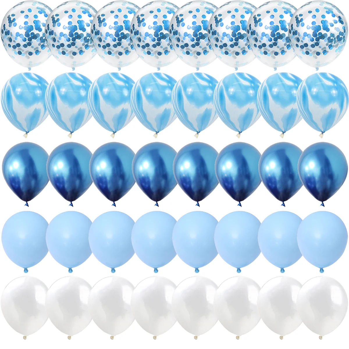 Balões de mármore ágata para decoração, balões confete prateados, casamento, dia dos namorados,