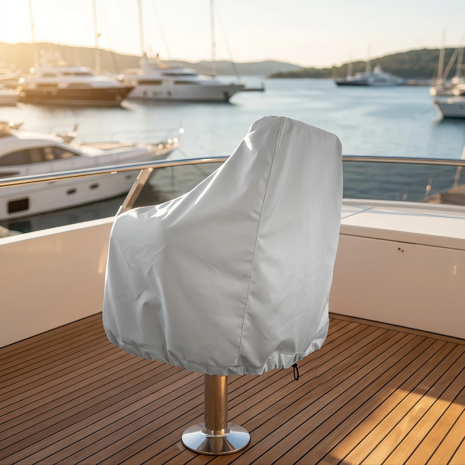Boat Seat Cover with Elastic Hem Weatherproof Boat Seat Cover with Drawstring Weather Resistant Universal Fit for Captains