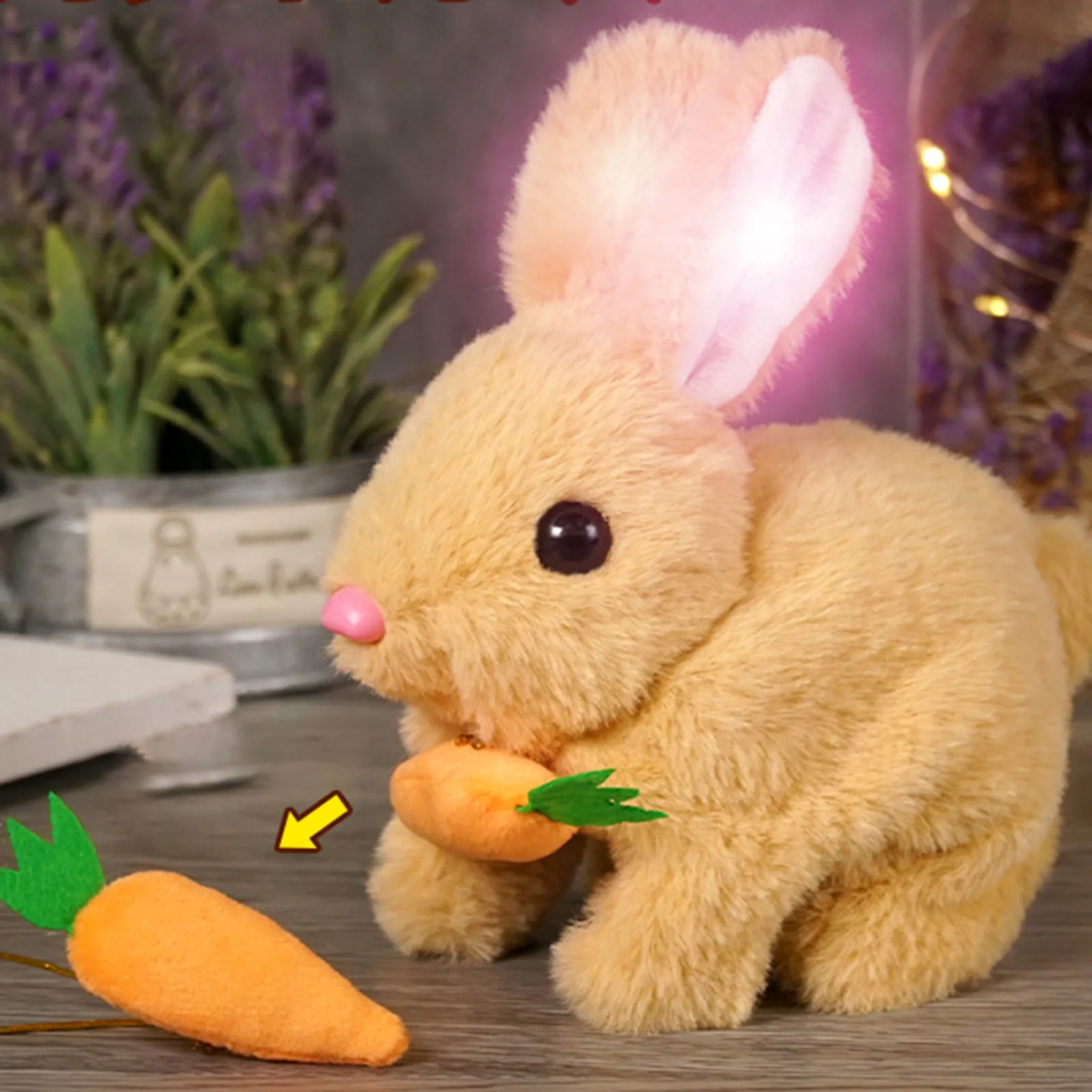 Elektroniczny pluszowy króliczek Zabawka edukacyjna Towarzysz Pluszowe zwierzątko na Wielkanoc