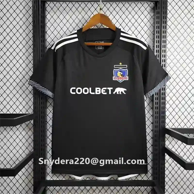 

2024/25 Мужская черная быстросохнущая одежда Colo Away, тренировочная футбольная рубашка S-4XL