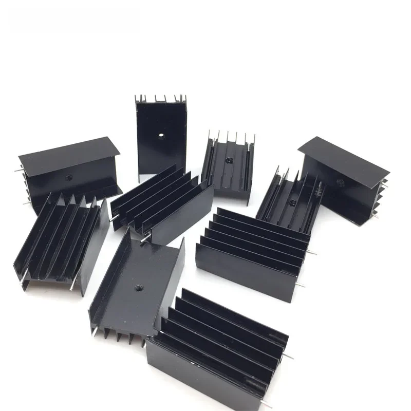 10 sztuk aluminium TO-220 radiator TO 220 radiator tranzystorowy radiator TO220 chłodnica chłodzenie 23*16*40MM z 2 pinami — zdjęcie 2