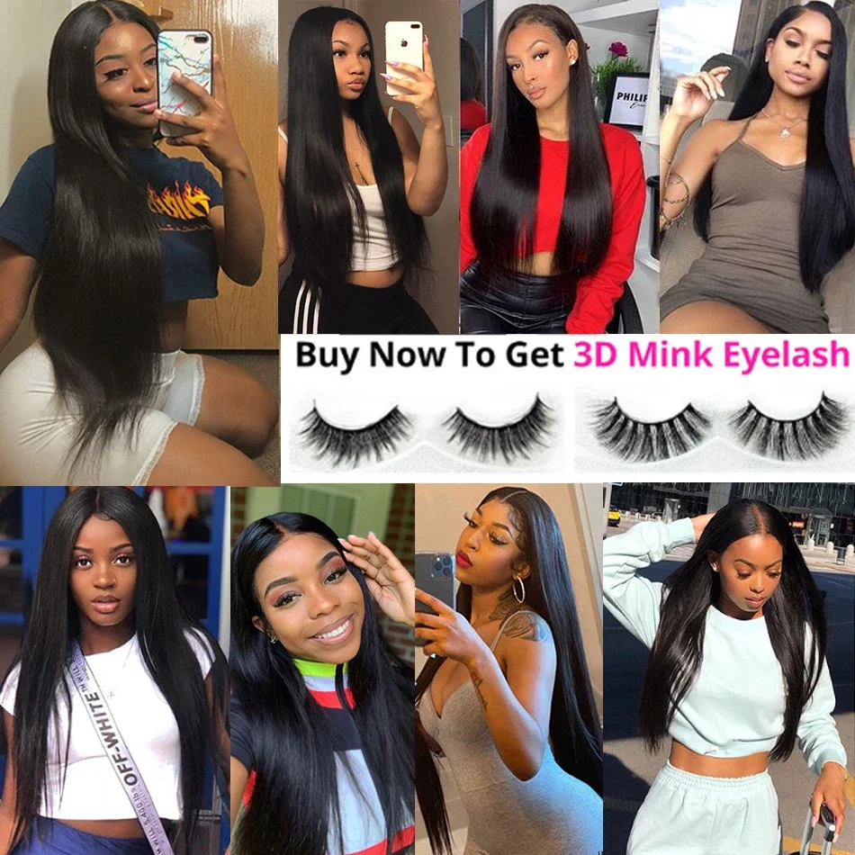 30 Inch Straight Human Hair Bundles 12A Peruvian Hair Weave Bundles Remy Hair Extensions For Black Women Tissage Cheveux Humain