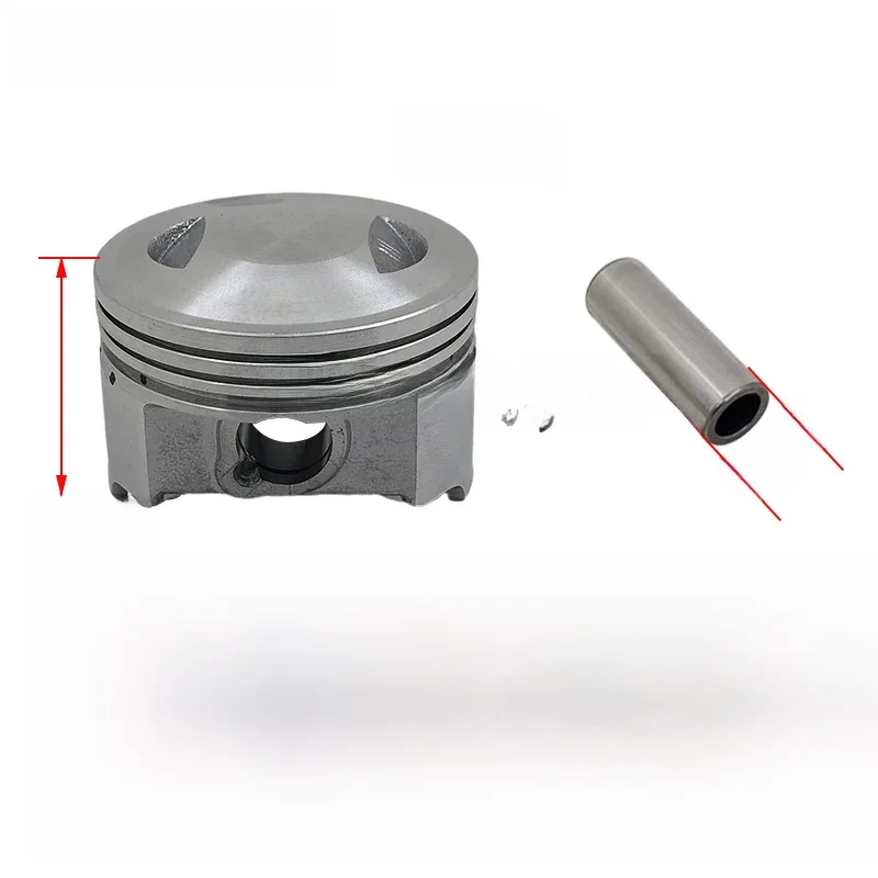 56mm tłok i zestaw pierścieni (13mm pin) do 4-suwowych skuter motorower JOG100 RS100 RSZ100 MIO100 Force X ZY100 — zdjęcie 2