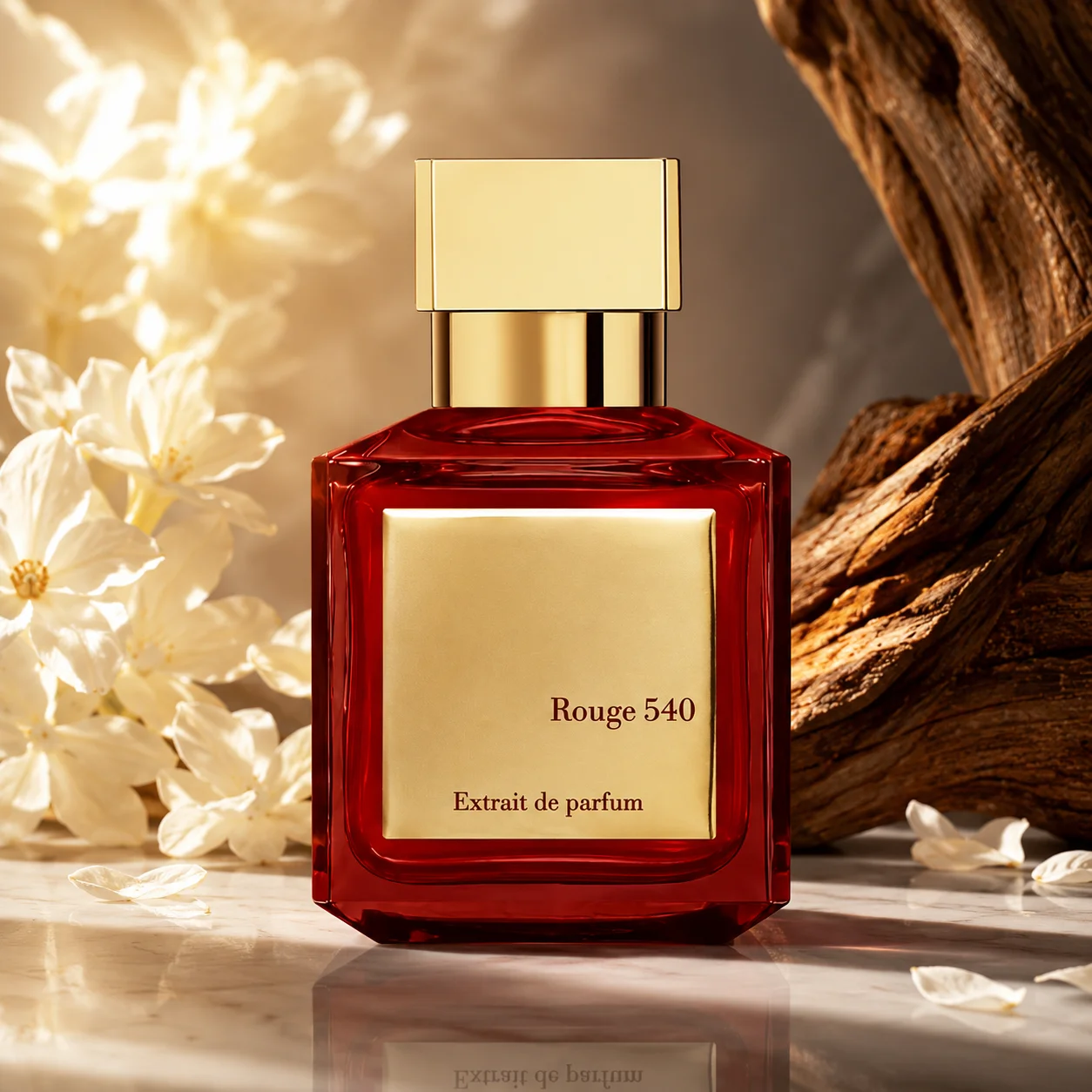 70ml 2.4 FL OZ Rouge 540 Extrait de Parfum Vaporisateur Longue Durée Unisexe Parfum Corporel Ambré Boisé