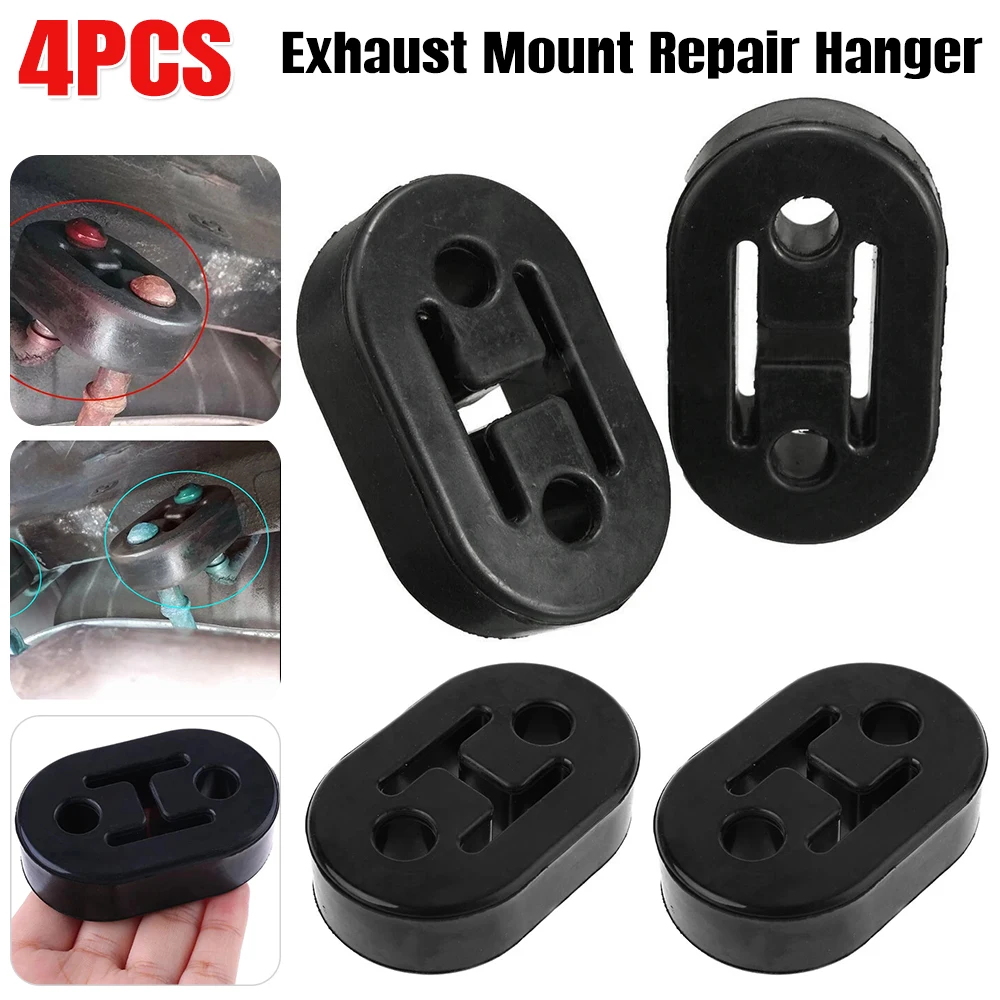 4PACK Heavy Duty Rubber Exhaust Tail Pipe Mount Bracket Hanger Bushing Insulator