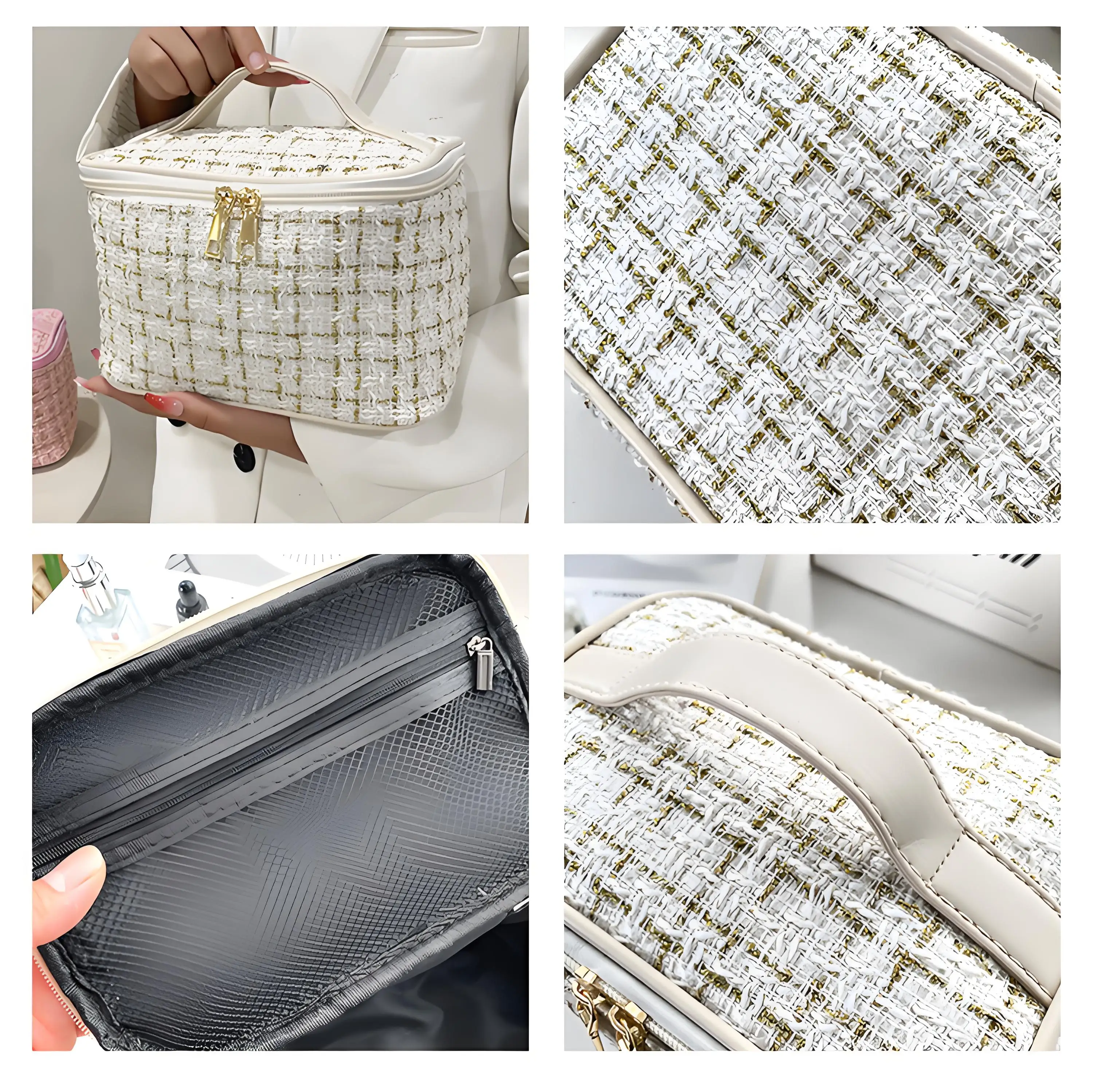 عطر كبير حقيبة مستحضرات التجميل الإناث سعة كبيرة المحمولة عالية القيمة جديد السفر مستحضرات التجميل غسل حقيبة التخزين حقيبة الحقيبة