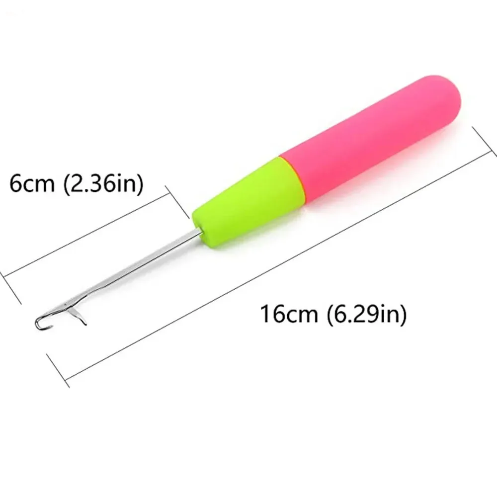 10Pcs Latch Hook Tool, Latch Hook Crochet Needle for Micro Braids, Hair Extension, Feather and Carpet