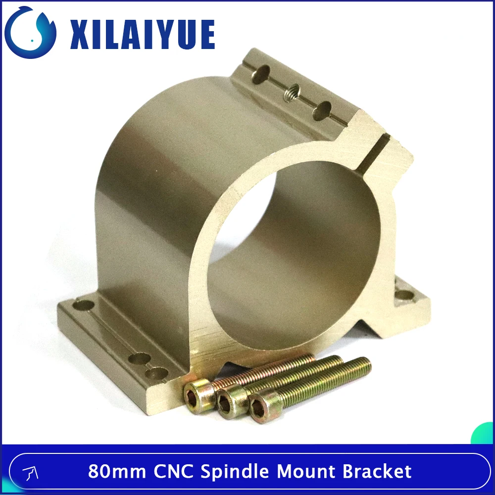 80mm CNC Spindle Mount Bracket Clamp Inner Diameter 80mm Spindle Motor Clamp Fitted Seat With 3pcs Screw for CNC Milling machine