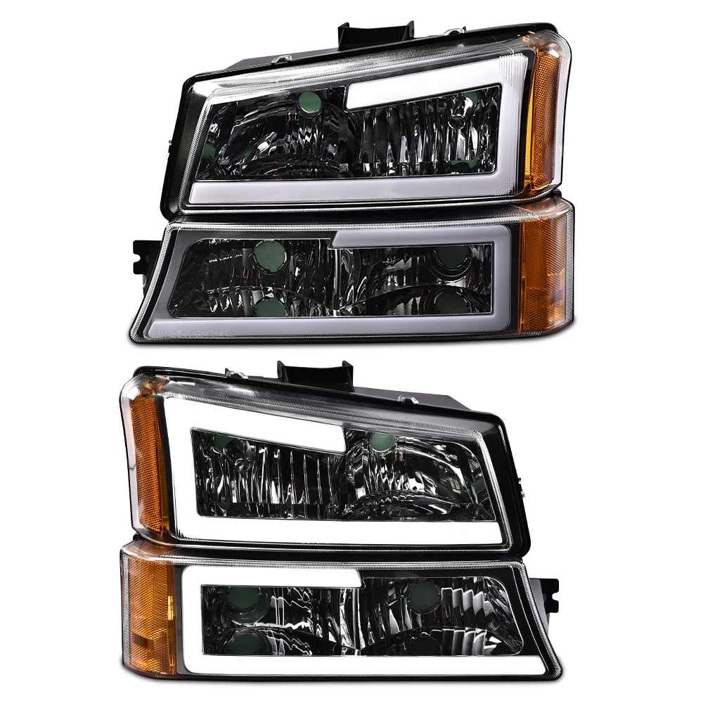 

Led Drl Headlights Compatible with Chevy Avalanche 1500 2500 3500 2003-2006/Chevy Silverado 1500 2500 3500 & Hd Classic 03-07