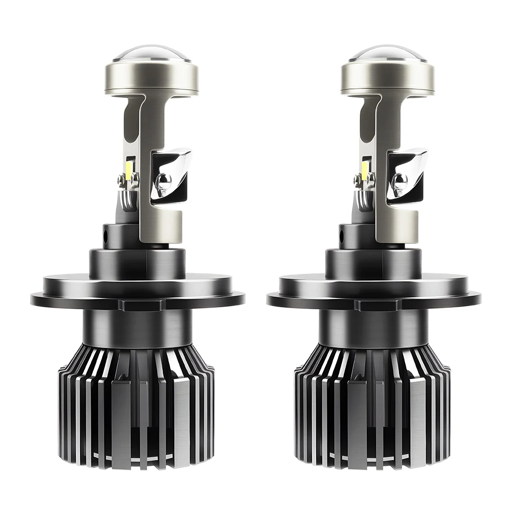 roadsun 120W 20000LM H4 high low beam with Mini Projector Lens Canbus Car Headlight LED Projector Bulbs 6500K White