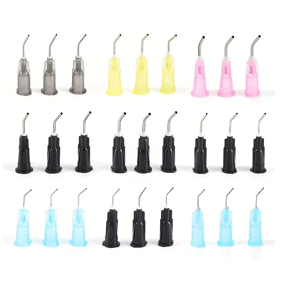 25 Pieces/Pack Laboratory Dispensing Curved Needles, Disposable and Washable, Available in Various Specifications
