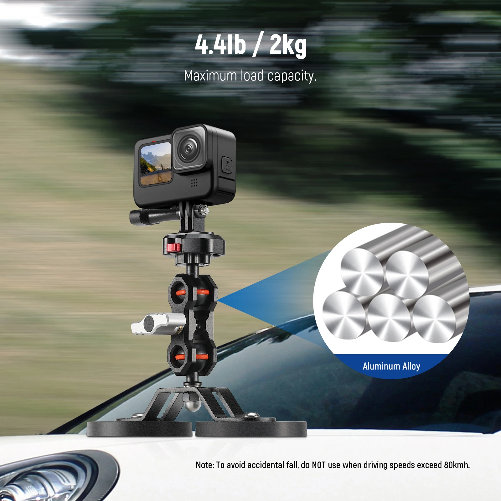 NEEWER Magnetic Action Camera Mount with Dual 1/4