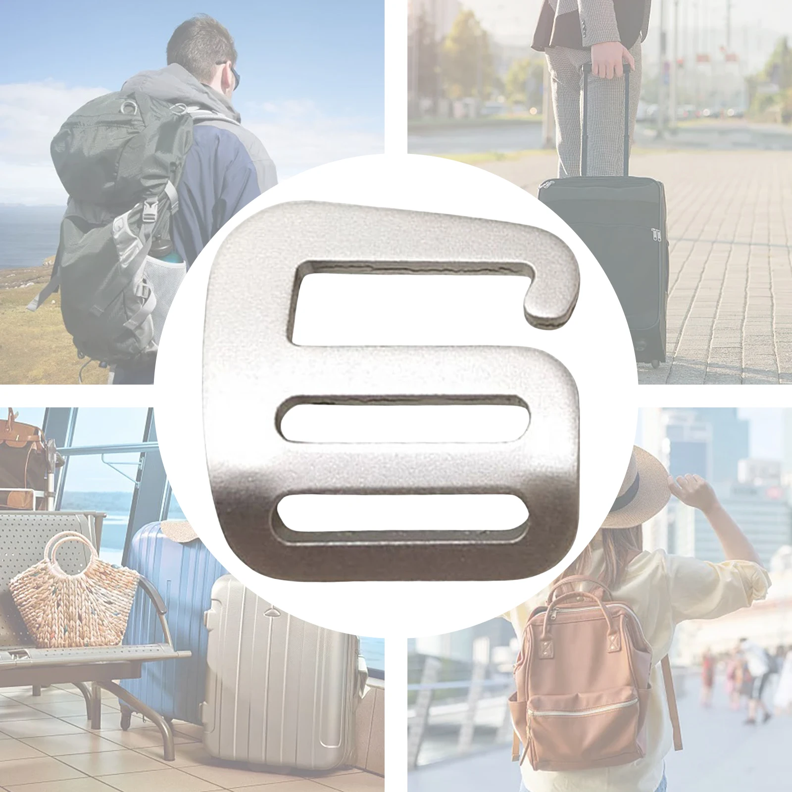 25mm Aluminium alloy g shaped hook Webbing Buckle Adjustable Buckles,Heavy Duty Chest Belt Luggage Clip Quick Release