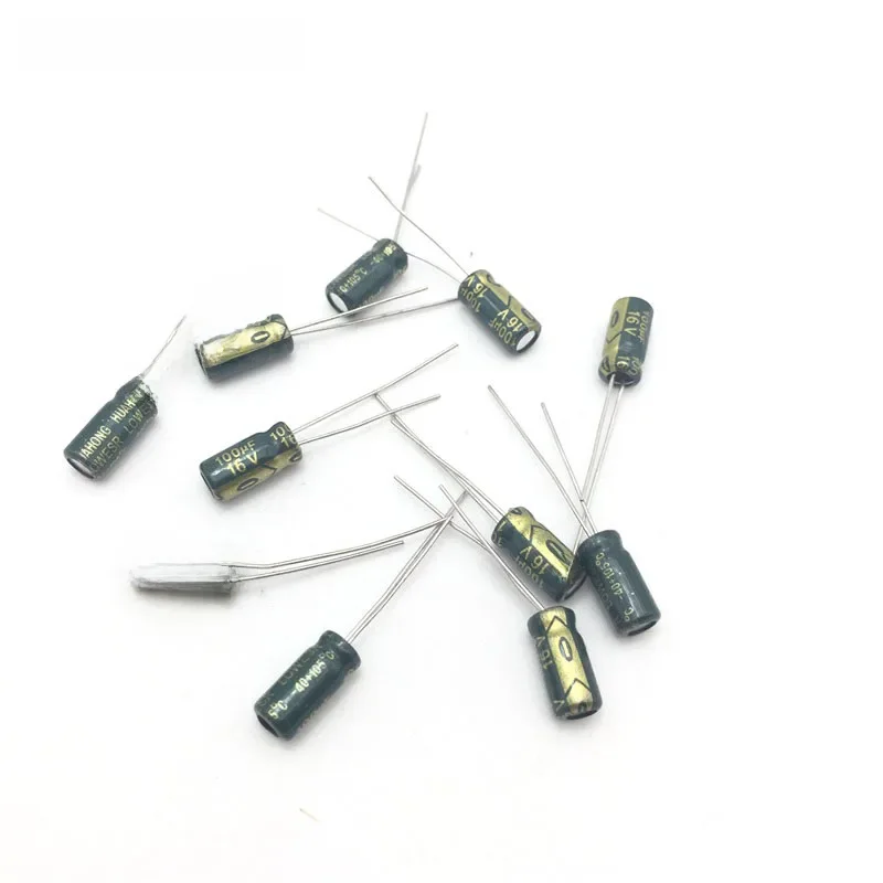 50 sztuk/partia 100UF 16V 100mf 105C 5X11mm aluminiowy kondensator elektrolityczny 16V100UF promieniowy przewód 50 sztuk — zdjęcie 2