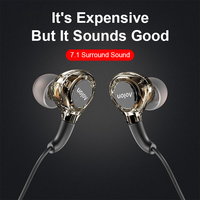 2025 Newest Wired Earphone With Microphone Hifi Music Monitor Bass Headphones Noise Cancelling Headset For Sport Gaming Earbuds