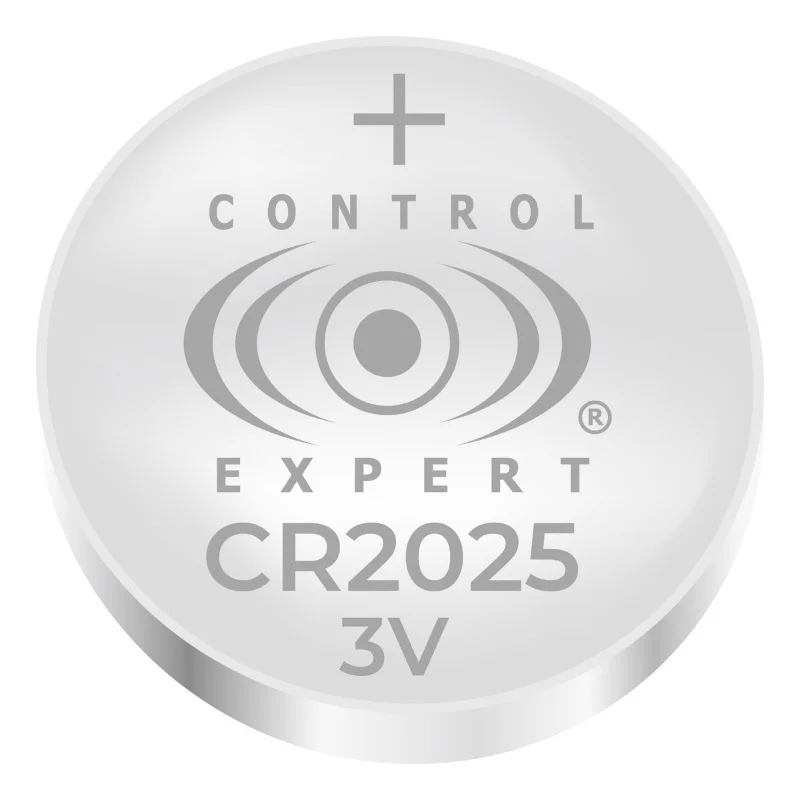 حزمة من 5 بطاريات من نوع أزرار الليثيوم Cr2025 3V، بطاريات مدمجة للساعات والمفاتيح والتحكم