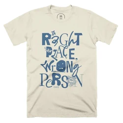 Rm Right Place Wrong Person Graphic Tee Cotton Tees Short Sleeve T Shirt O-Neck Clothing Summer