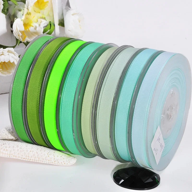 Wstążka YAMA-Grosgrain do sukienki DIY, seria zielona, 50mm, 57mm, 63mm, 75mm, 100mm, hurt, wstążki domowe — zdjęcie 2