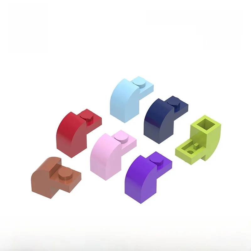 Wange 163 Teile/los 6091 1x2x1 Gebogene Bausteine Moc Bunte Teile Kompatibel mit Ziegel DIY Kinder Spielzeug montage Geschenk Box