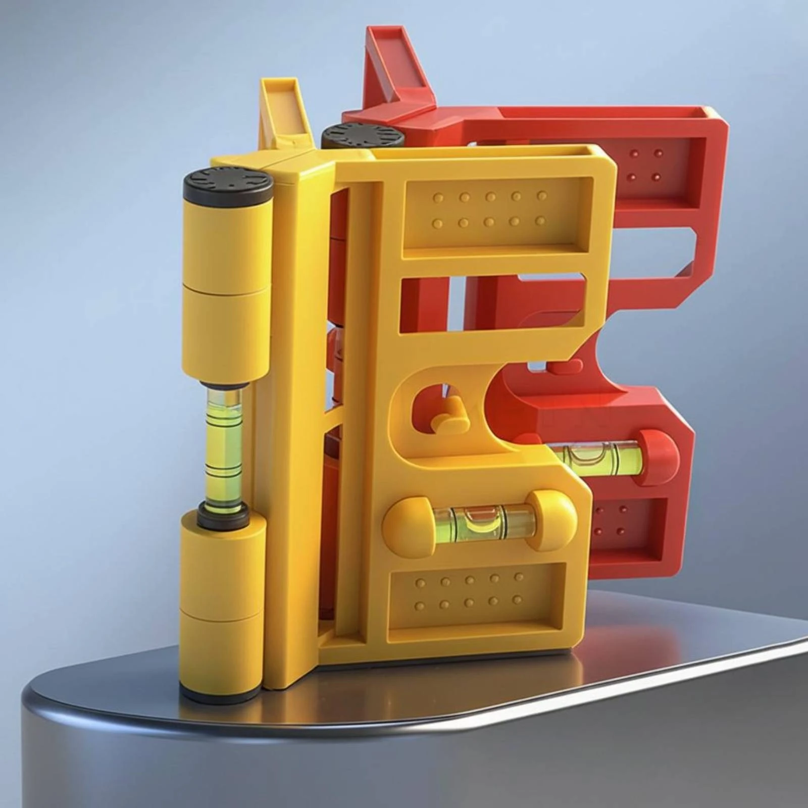 Upgraded Foldable Column Leveler with Rotating Post And Bubble Vial - Accurate Leveling Tool for Home Improvement Projects