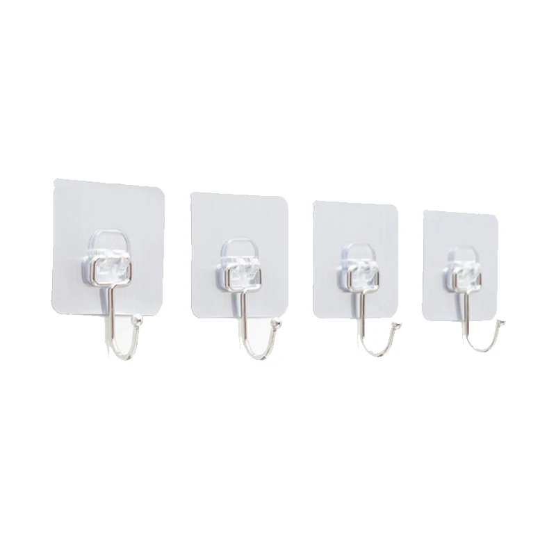 

10/20/30PCS Transparent Wall Hooks Self Adhesive Door Hangers Hooks Suction Heavy Load Rack for Kitchen Bathroom Accessories