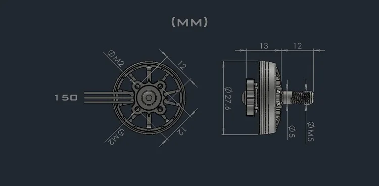 2204 المنافسة فرش السيارات 3-6S Φ5mm FPV RC الطائرة بدون طيار رباعية حرة Cine Whoop الجناح مولتيكوبتر طويلة المدى AMAX #3