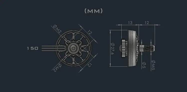 2204 Competition Brushless Motor 3-6S Φ5mm FPV RC Drone Plane Quad Freestyle Cine Whoop Wing Multicopter Long Range AMAX - Image 3