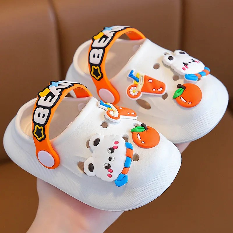 Cartoon Home Slippers Kids Boys Girls Fashion Sandals Summer Shoes Baby Sandals Non-Slip Soft Soled Quick Drying Shoes