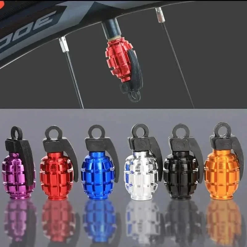 AliExpress NONE 4Pcs/Set 2025 New Universal Car Truck Motocycle Bicycle Wheel Tire Valve Cap Tyre Rim Stem Cover Grenade Design Car Accessories