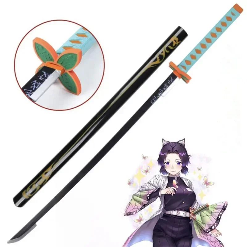 104cm Nóż Demon Slayer Miecz 1:1 Replika Cosplay Tanjirou Kochou Shinobu Ostrze Diabła Miecz Samurajski 1:1 Ninja Katana Model PU — 2