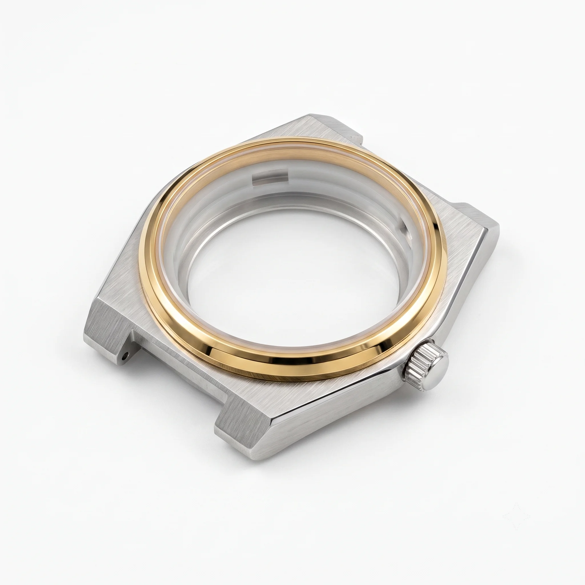 PRX NH35 With Silver Ring Sapphire Crystal Fluted Bezel Watch Cases Parts For PRX Super Player NH34 NH35 NH36 NH38 Movement