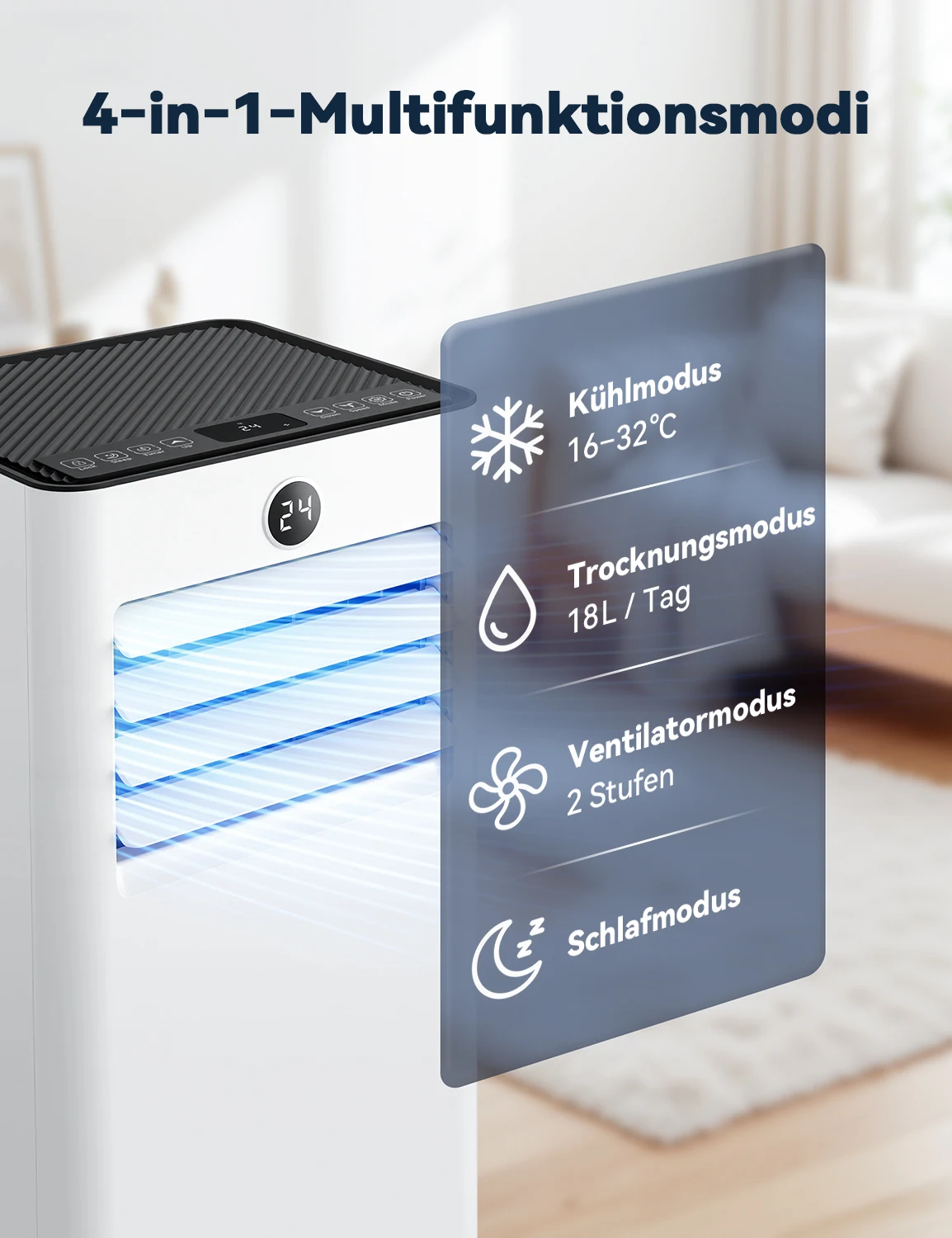 Mobile Klimaanlage 9000 BTU – Leise, effizient & flexibel kaufen