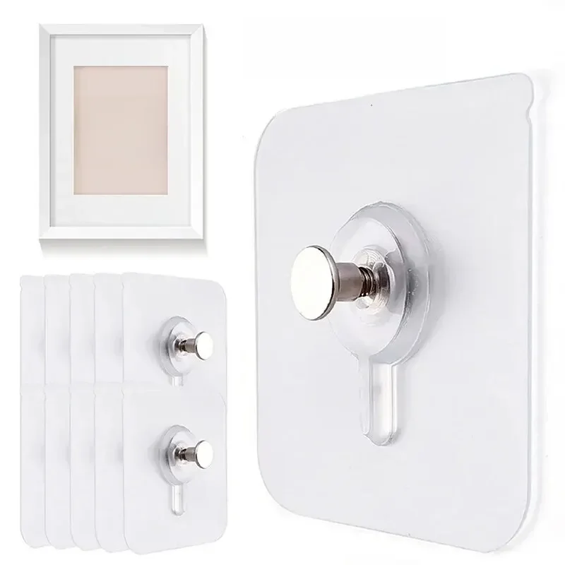 Ganchos adesivos fortes para Picture Frame, sem perfuração, impermeável, durável, cozinha, banheiro,