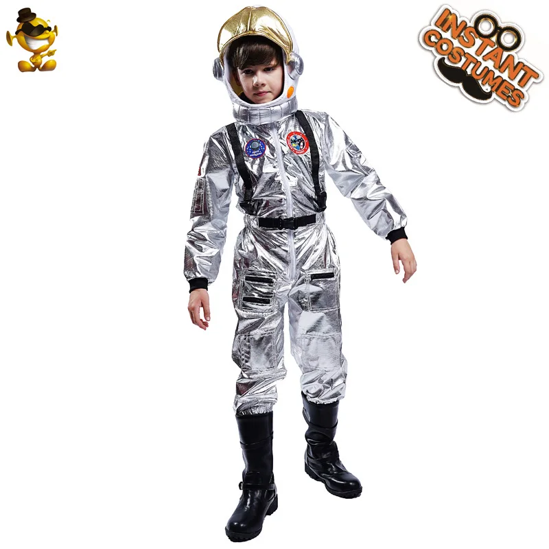 Kinderen Party Astronaut Kostuum Halloween Cosplay Alien Ruimtevaarder Jumpsuit Jongen Astronaut Kostuum Party