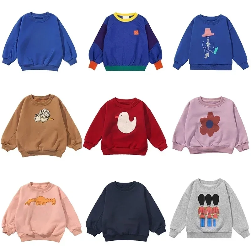 Kinderhoodie voor lente en herfst, unisex sweatshirt met cartoonprint, top in Europese stijl voor jongens en meisjes - afbeelding 2