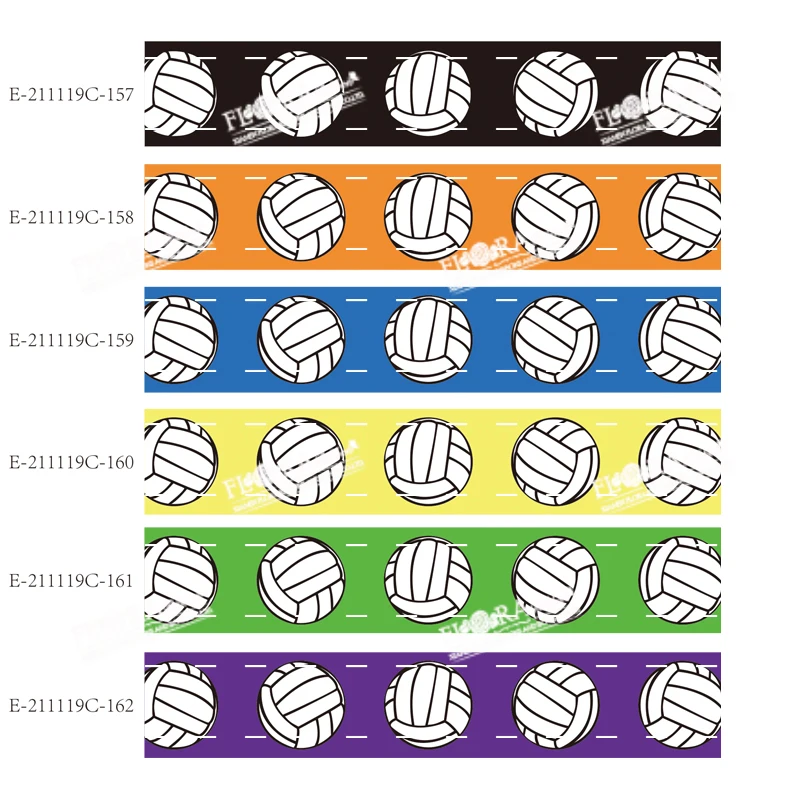 16mm Sports Volleyball Printed Grosgrain Ribbon 10yards DIY for Gymnastic Materials Craft Decorations Handmade Haibows