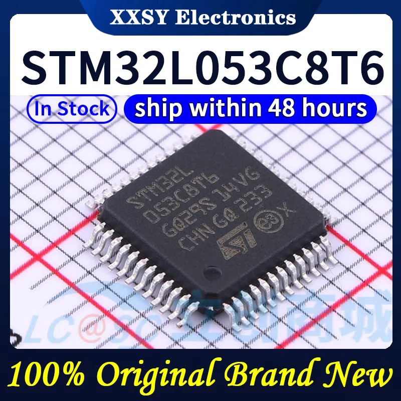 STM32L053C8T6 original, STM32L053R8T6, STM32L053R6T6, qualidade de 100%, novo