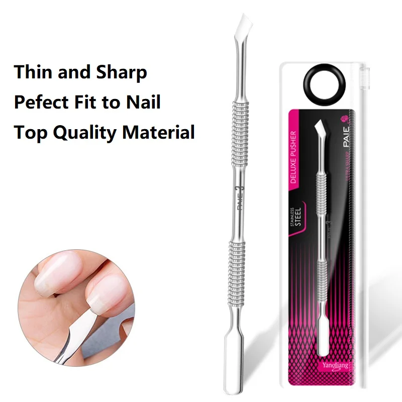 Sharp Cuticle Pusher For Manicure Stainless Steel Nail Gel Skin Remover For Pedicure Manicure Professional Artist Nail Art Tool