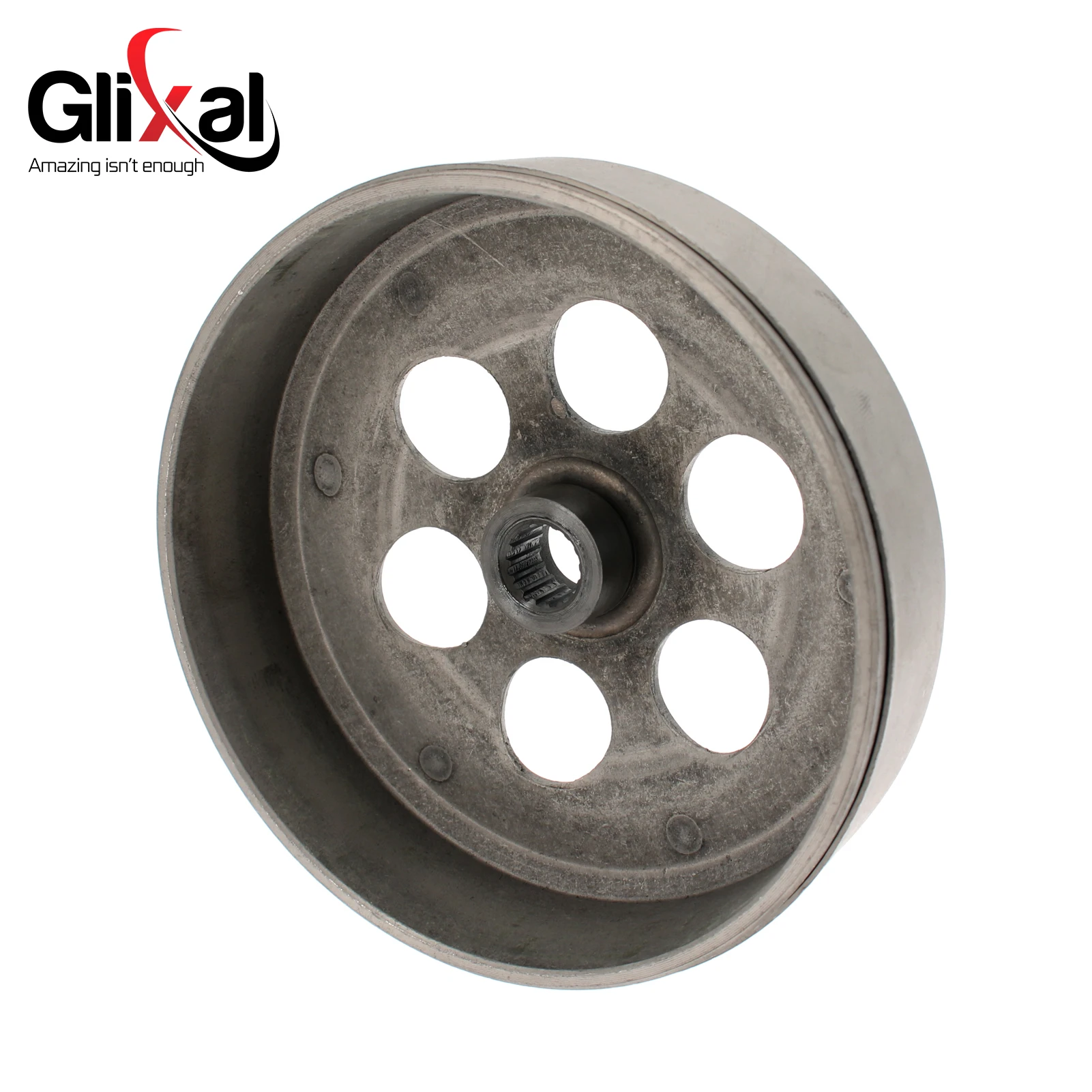 Glixal Jog 49cc 50cc Clutch Assy with Bell for 1PE40QMB 1E40QMA Scooter Moped Minarelli 2-Stroke Engine (2 Clutch Pads)