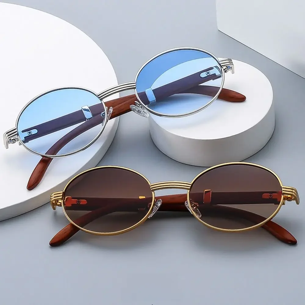 AliExpress Vintage Round Luxury Sunglasses Women Men Small Frames Oval Sun Glasses Female Classic Black Lens UV400 Shades Eyewear