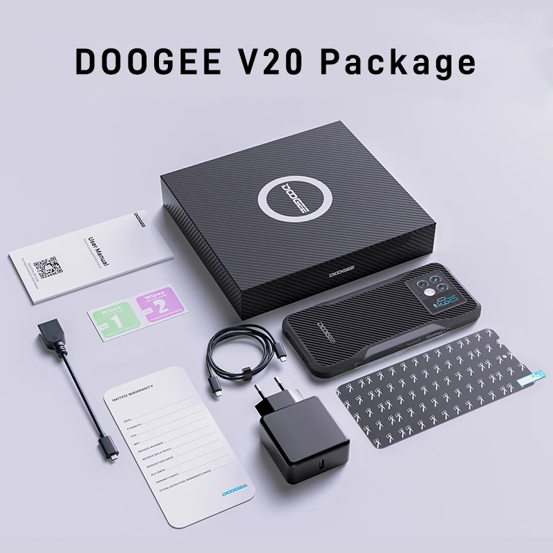 DOOGEE V20 هاتف قوي بشاشة مقاس 6.43 بوصة بتقنية FHD AMOLED شاشة عرض خلفية مبتكرة هاتف قوي سعة 8 + 256 جيجابايت وكاميرا بدقة 64 ميجابكسل بطارية 6000 مللي أمبير في الساعة #6