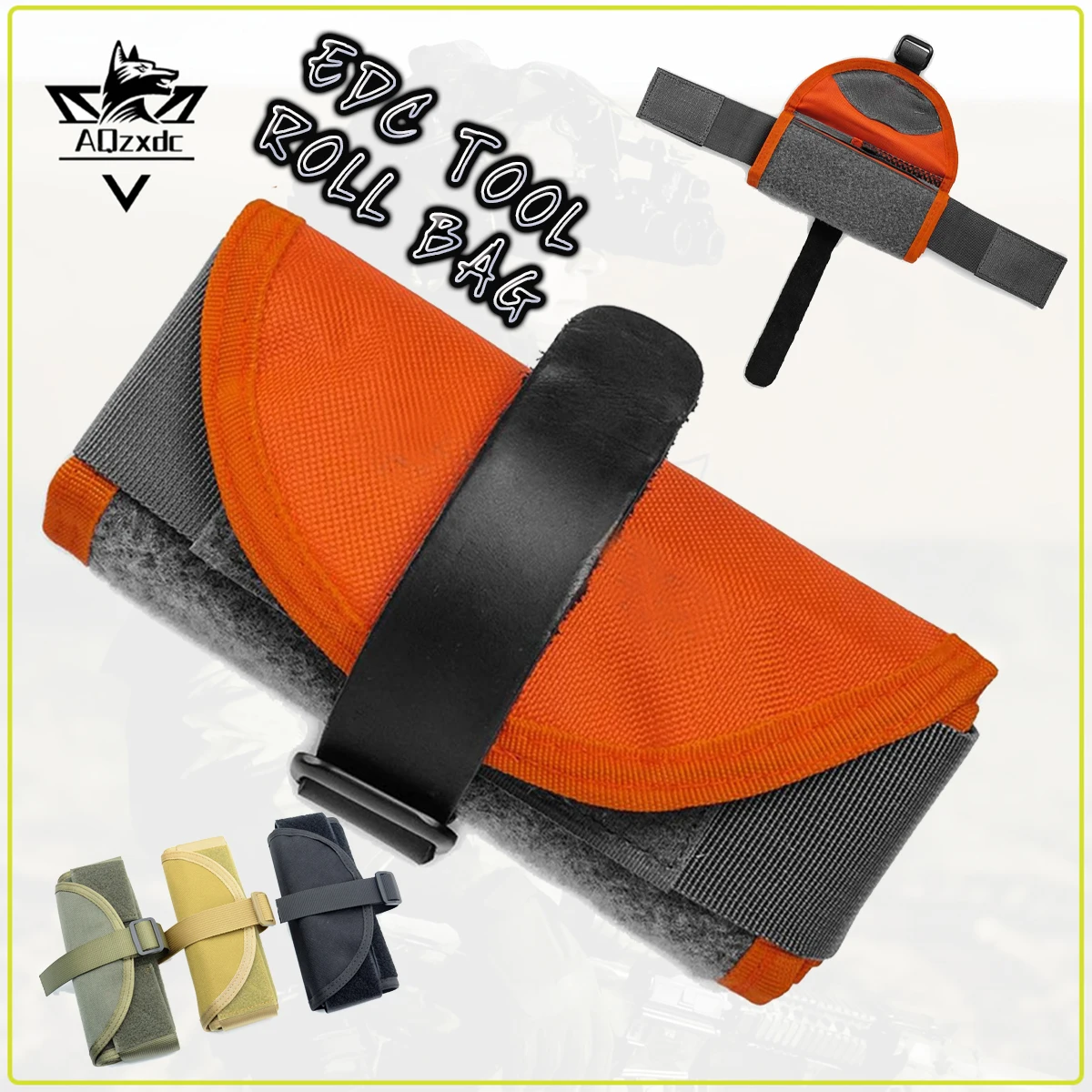 

Tactical EDC Tool Roll Bag Multi-Purpose Wear-Resistant Outdoor Tool Packet Practical Portable Storage Pouch for Hunting Camping