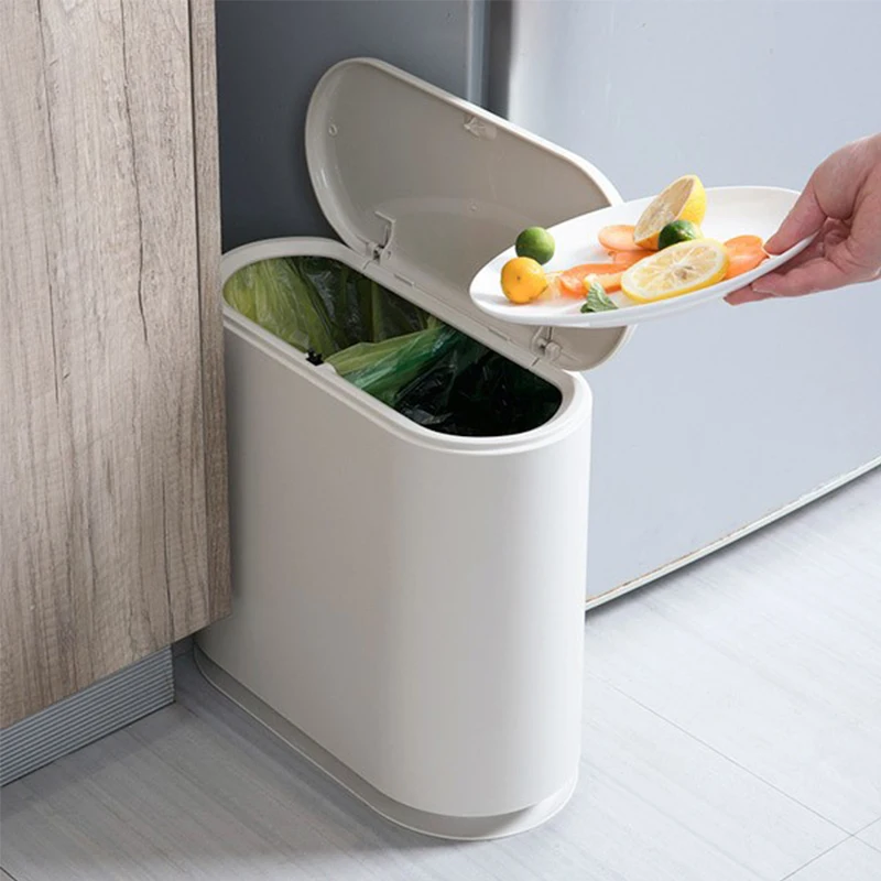 Multi-use separate collect household one-touch multi-trash can 10L