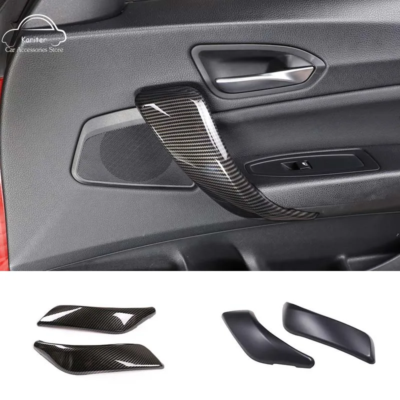 For BMW 1 Series 2 Series F20 F21 F22 F23 2012-18 ABS Carbon Fiber Style Inner Door Handle Cover Decorative Sticker Accessories