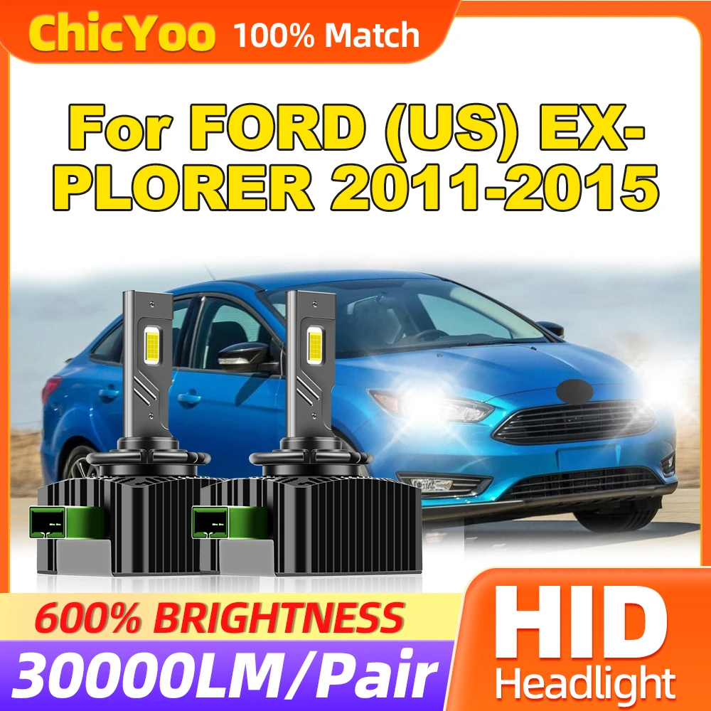 

30000LM Front Lights 120W HID Xenon Headlamp Bulbs 6000K White LED Headlights For FORD (US) EXPLORER 2011-2012 2013 2014 2015