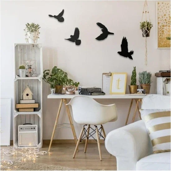 

PERFECT GIFT FOR VALENTINE'S DAY Softclass 4 Bird Wall Decoration Bird Wall Decor Product The size of one of the birds is 15x16.