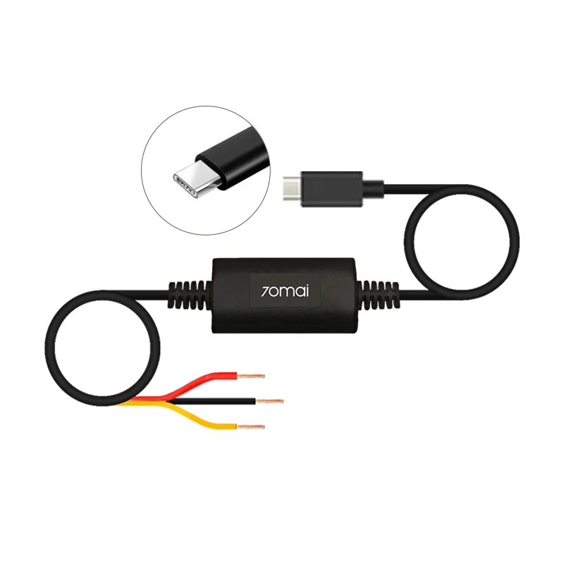 Cable de vigilancia de estacionamiento 70mai UP03 para 70mai A810 X200 Omni M500 Kit de cables duros UP03 24H Monitor de estacionamiento