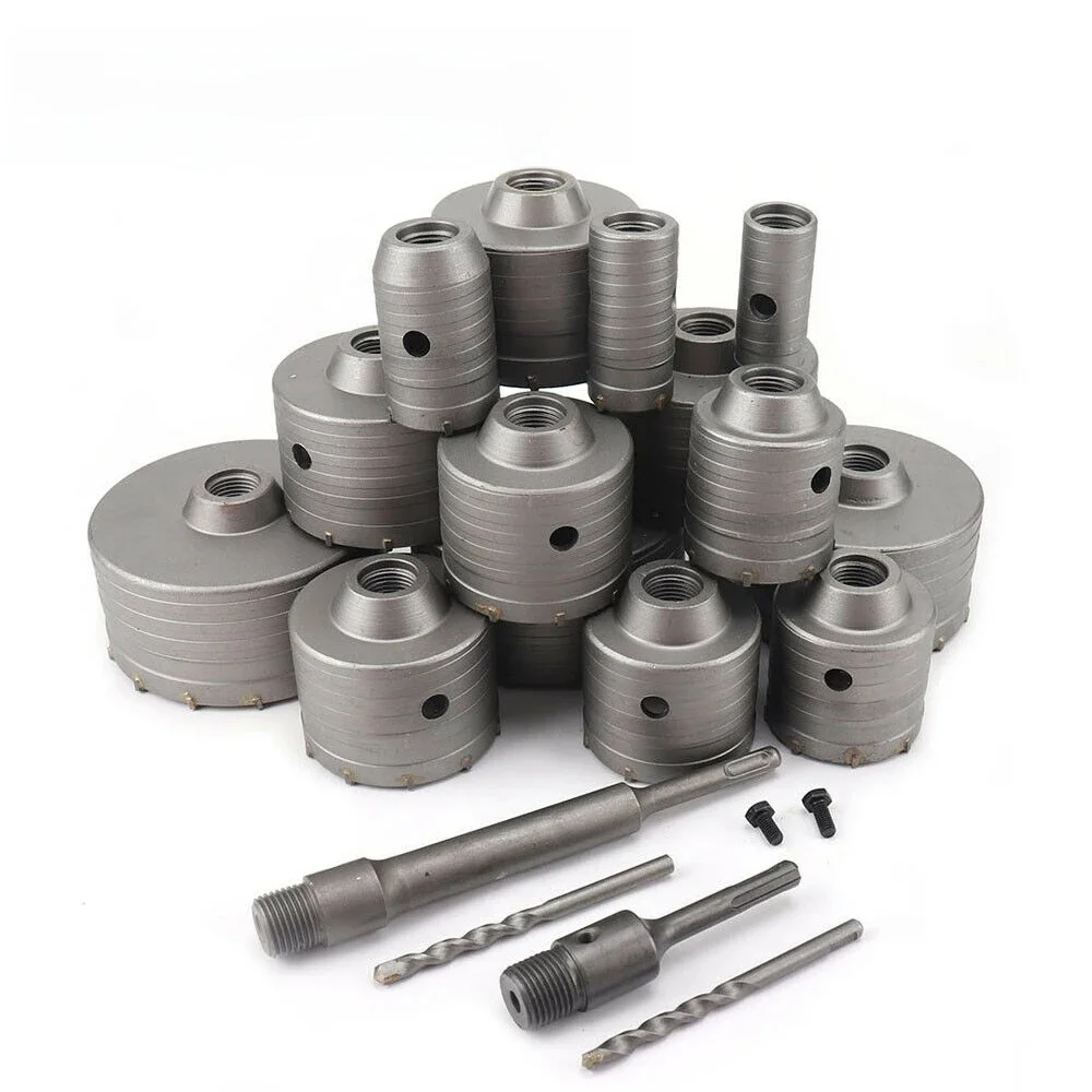 Drillforce – scie cloche électrique pour béton, 30-160mm, noyau creux électrique, pierre de ciment, climatiseur mural, maçonnerie SDS Plus Max foret hexagonal